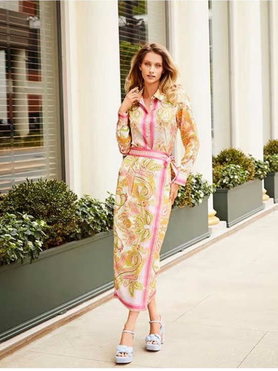 ANTONIO MELANI Dresses & Skirts - NWT Antonio Melani Clio Satin Printed Wrap Coordinating Skirt